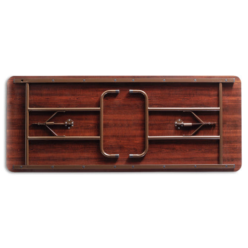 Alera Wood Folding Table, Rectangular, 71.88w x 29.88d x 29.13h, Mahogany (ALEFT727230MY)