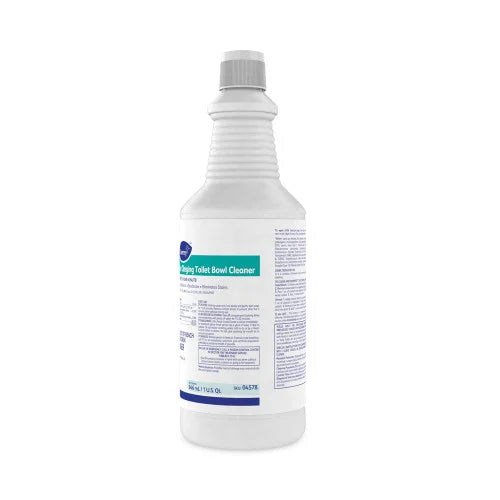 Diversey Crew Clinging Toilet Bowl Cleaner, Floral Scent, Liquid, 1 qt. Bottle, 12/CT (04578)