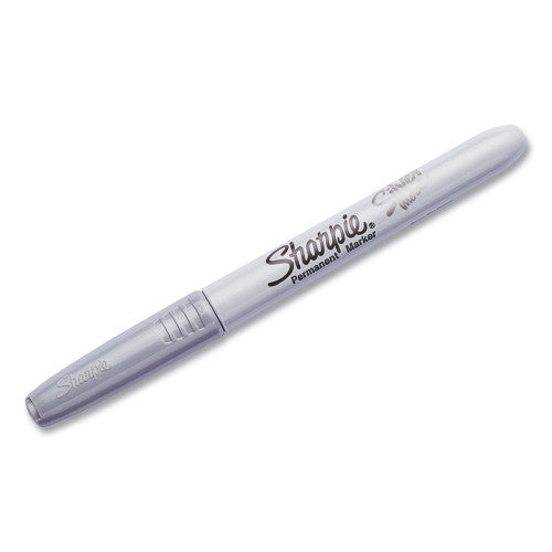 Sharpie Metallic Fine Point Permanent Markers, Fine Bullet Tip, Metallic Silver, Dozen (39100)