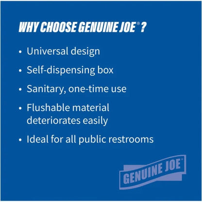 Genuine Joe Half-fold Toilet Seat Covers Half-fold - For Public Toilet - White - 250/Pack - 10 / Carton (GJO10150)