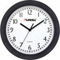 Lorell 9" Round Wall Clock Analog - Quartz - White Main Dial - Black Case - Plastic (LLR60987)