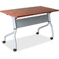 Lorell Flip Top Training Table Rectangle Top - Four Leg Base - 4 Legs - 23.60" Table Top Width x 60" Table Top Depth - 29.50" Height x 59" Width x 23.63" Depth - Training - Cherry - Nylon - Melamine Top Material - 1 Each (LLR60720)