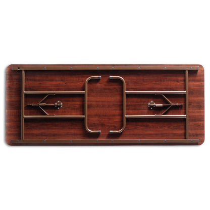 Alera Wood Folding Table, Rectangular, 71.88w x 29.88d x 29.13h, Mahogany (ALEFT727230MY)
