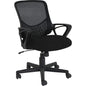 NuSparc Mid-back Mesh Task Chair Fabric Seat Material - Mid Back - Black - 1 Each (CH301MABK)