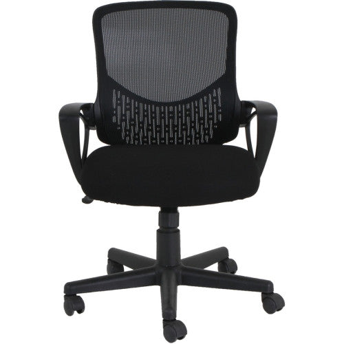 NuSparc Mid-back Mesh Task Chair Fabric Seat Material - Mid Back - Black - 1 Each (CH301MABK)