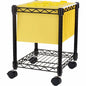 NuSparc Compact Mobile Cart 4 Casters - 15.50" Width x 14" Depth x 19.50" Height - Metal Frame - Black - 1 Each (CT100ZZBK)