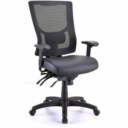 Lorell Conjure High-Back Office Chair Vinyl, Foam, Polyurethane Seat Material - High Back - Black - Armrest - 1 Each (LLR62040)