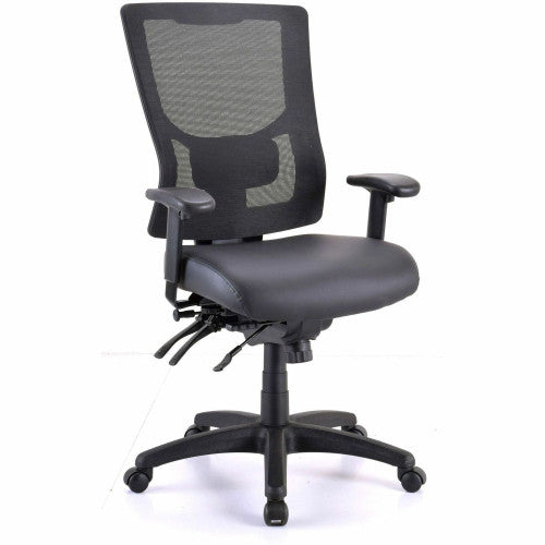 Lorell Conjure High-Back Office Chair Vinyl, Foam, Polyurethane Seat Material - High Back - Black - Armrest - 1 Each (LLR62040)