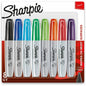 Sharpie Chisel Tip Permanent Markers Thin Chisel, Thick Marker Point - Assorted Ink - Alcohol Based - 8 / Pack (38250PPA)