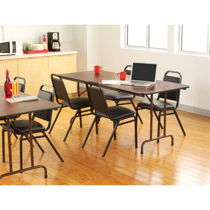 Alera Wood Folding Table, Rectangular, 71.88w x 29.88d x 29.13h, Mahogany (ALEFT727230MY)