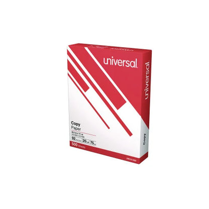 Universal Copy Paper Convenience Carton, 92 Bright, 20 lb Bond Weight, 8.5 x 11, White, 500 Sheets/Ream, 5 Reams/Carton (UNV11289)