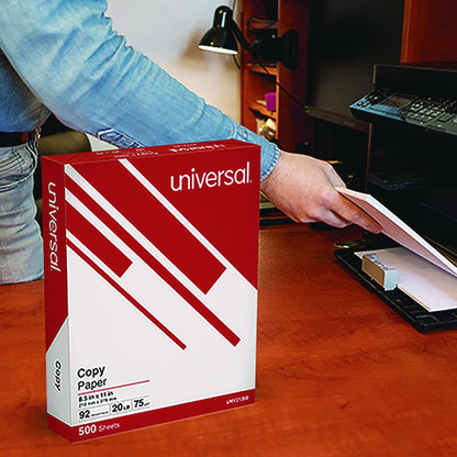 Universal Copy Paper Convenience Carton, 92 Bright, 20 lb Bond Weight, 8.5 x 11, White, 500 Sheets/Ream, 5 Reams/Carton (UNV11289)