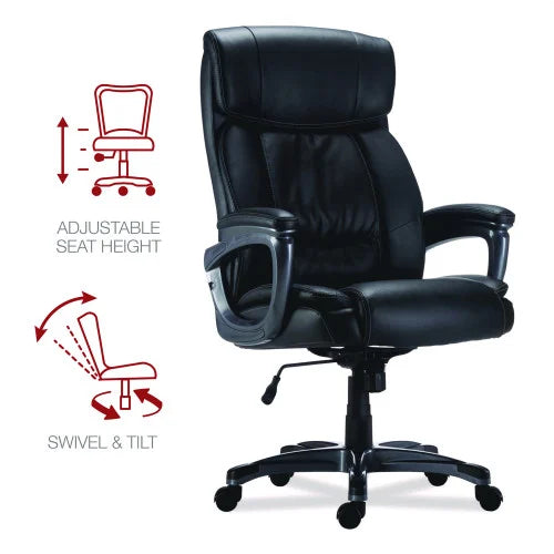 Alera Egino Big and Tall Chair, Supports Up to 400 lb, Black Seat/Back, Black Base (ALEEG44B19)