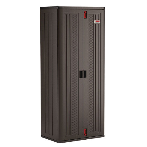 Suncast Commercial Tall Storage Cabinet, Five Shelves: One Fixed, Four Adjustable, 30" x 20.25" x 72", Gray (BMCCPD7204)