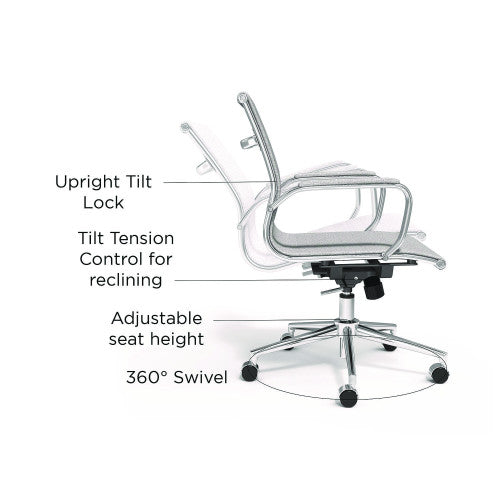 Alera Siskin Fabric Managers Chair, Supports Up to 275 lb, 16.93 to 20.67 Seat Height, Gray Seat, Gray Back, Chrome Base (ALESK4244)