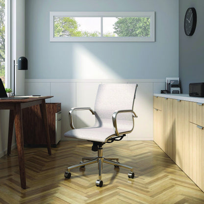 Alera Siskin Fabric Managers Chair, Supports Up to 275 lb, 16.93 to 20.67 Seat Height, Gray Seat, Gray Back, Chrome Base (ALESK4244)