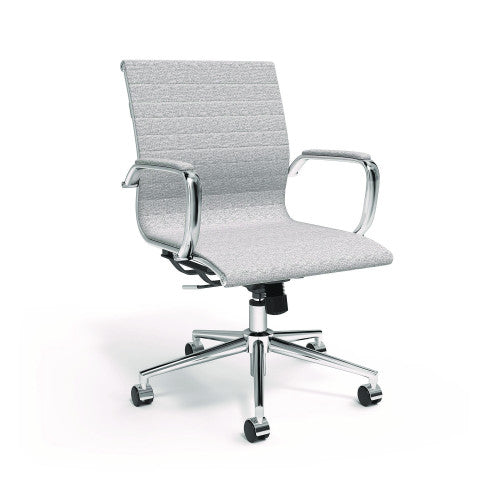 Alera Siskin Fabric Managers Chair, Supports Up to 275 lb, 16.93 to 20.67 Seat Height, Gray Seat, Gray Back, Chrome Base (ALESK4244)