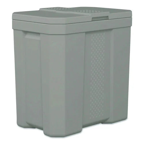 Suncast Salt Box, 28 gal, 23.75 x 15.75 x 23.75. Dove Gray (BMBX300D)