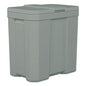 Suncast Salt Box, 28 gal, 23.75 x 15.75 x 23.75. Dove Gray (BMBX300D)