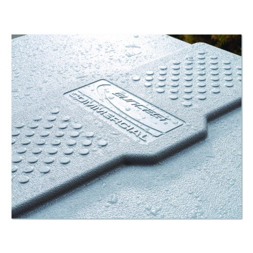 Suncast Salt Box, 28 gal, 23.75 x 15.75 x 23.75. Dove Gray (BMBX300D)