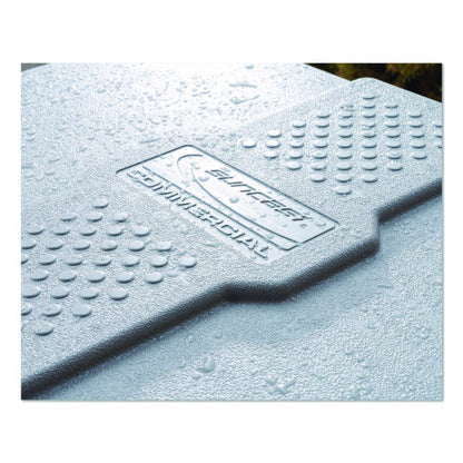 Suncast Salt Box, 28 gal, 23.75 x 15.75 x 23.75. Dove Gray (BMBX300D)