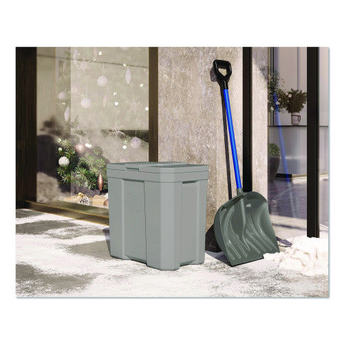 Suncast Salt Box, 28 gal, 23.75 x 15.75 x 23.75. Dove Gray (BMBX300D)