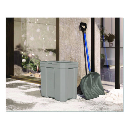 Suncast Salt Box, 28 gal, 23.75 x 15.75 x 23.75. Dove Gray (BMBX300D)