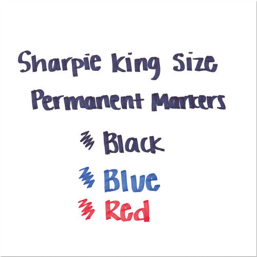 Sharpie King Size Permanent Marker, Broad Chisel Tip, Blue, Dozen (15003)