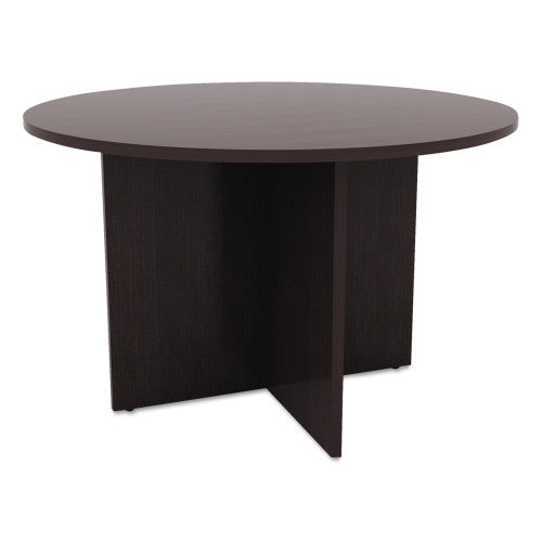 Alera Valencia Round Conference Table with Legs, 42" Diameter x 29.5h, Espresso (ALEVA7142ES)