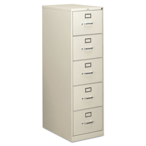 HON 310 Series Vertical File, 5 Legal-Size File Drawers, Light Gray, 18.25" x 26.5" x 60" (315CPQ)
