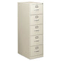 HON 310 Series Vertical File, 5 Legal-Size File Drawers, Light Gray, 18.25" x 26.5" x 60" (315CPQ)