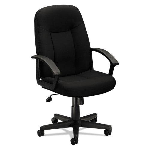 HON HVL601 Series Executive High-Back Chair, Supports Up to 250 lb, 17.44" to 20.94" Seat Height, Black (VL601VA10)