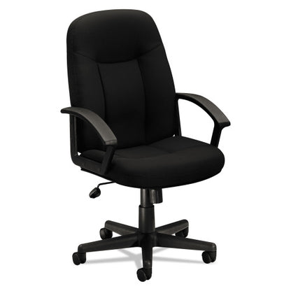 HON HVL601 Series Executive High-Back Chair, Supports Up to 250 lb, 17.44" to 20.94" Seat Height, Black (VL601VA10)