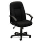 HON HVL601 Series Executive High-Back Chair, Supports Up to 250 lb, 17.44" to 20.94" Seat Height, Black (VL601VA10)