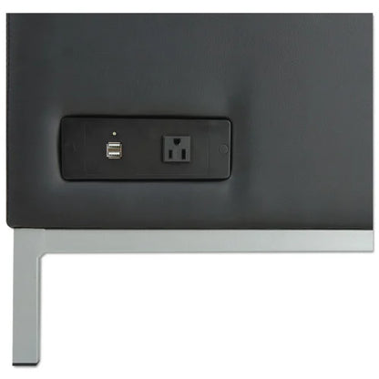 Alera QUB Series Powered Armless L Sectional, 26.38w x 26.38d x 30.5h, Black (ALEQB8116P)