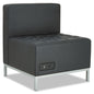 Alera QUB Series Powered Armless L Sectional, 26.38w x 26.38d x 30.5h, Black (ALEQB8116P)
