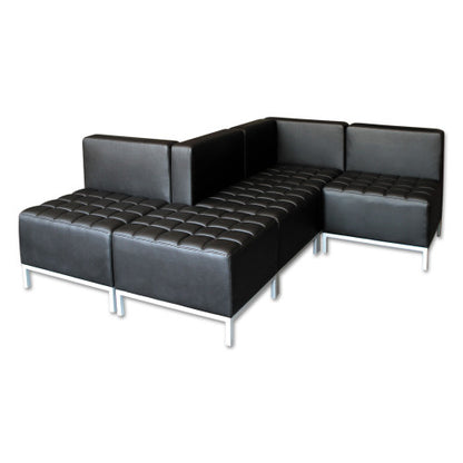 Alera QUB Series Powered Armless L Sectional, 26.38w x 26.38d x 30.5h, Black (ALEQB8116P)