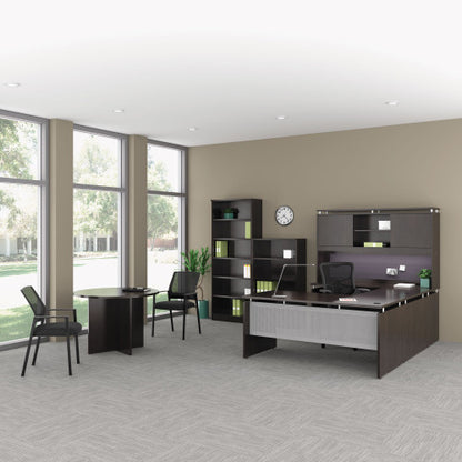 Alera Valencia Round Conference Table with Legs, 42" Diameter x 29.5h, Espresso (ALEVA7142ES)