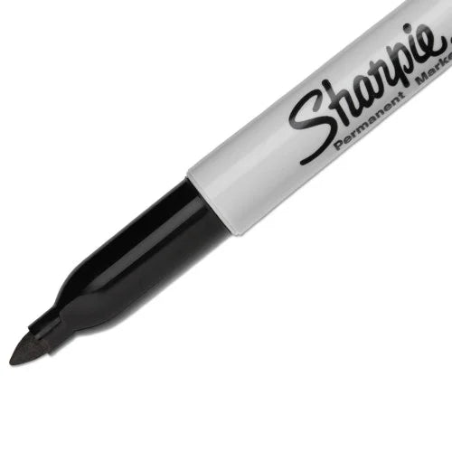 Sharpie Fine Tip Permanent Marker, Fine Bullet Tip, Black, Dozen (30001B)