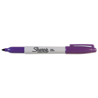 Sharpie Fine Tip Permanent Marker, Fine Bullet Tip, Purple, Dozen (30008)