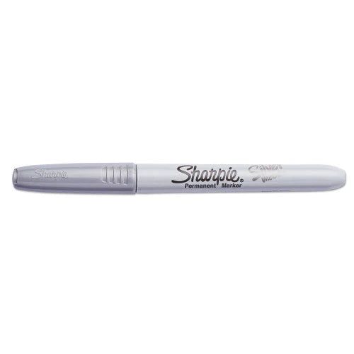 Sharpie Metallic Fine Point Permanent Markers, Fine Bullet Tip, Metallic Silver, 4/Pack (39109PP)