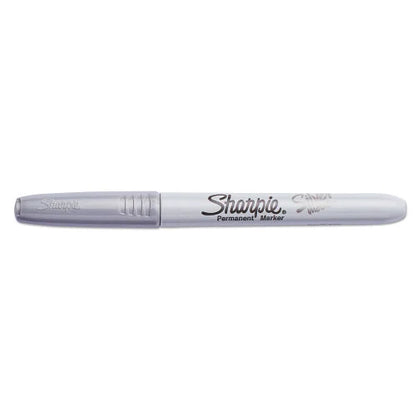 Sharpie Metallic Fine Point Permanent Markers, Fine Bullet Tip, Metallic Silver, 4/Pack (39109PP)