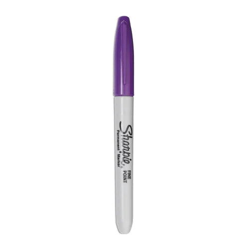 Sharpie Fine Tip Permanent Marker, Fine Bullet Tip, Purple, Dozen (30008)