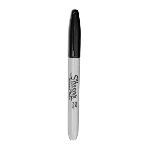 Sharpie Fine Tip Permanent Marker, Fine Bullet Tip, Black, Dozen (30001B)