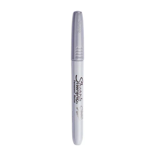 Sharpie Metallic Fine Point Permanent Markers, Fine Bullet Tip, Metallic Silver, 4/Pack (39109PP)