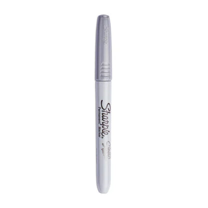 Sharpie Metallic Fine Point Permanent Markers, Fine Bullet Tip, Metallic Silver, 4/Pack (39109PP)