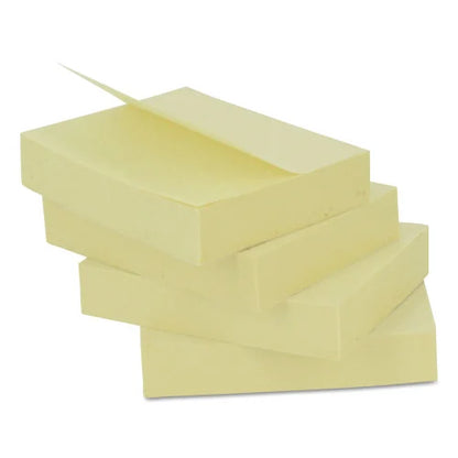 Universal Self-Stick Note Pads, 3" x 3", Yellow, 100 Sheets/Pad, 12 Pads/Pack (UNV35668)