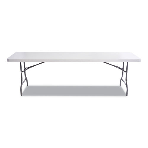Alera Resin Rectangular Folding Table, Square Edge, 96w x 30d x 29h, Platinum (ALE65601)