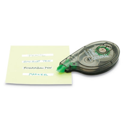 Tombow MONO Correction Tape, Non-Refillable, Gray/Clear Applicator, 0.17" x 394", White Tape (68620)