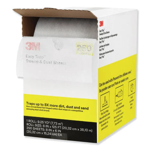 3M Easy Trap Duster, 8" x 125 ft, White, 250 Sheet Roll (55654W)
